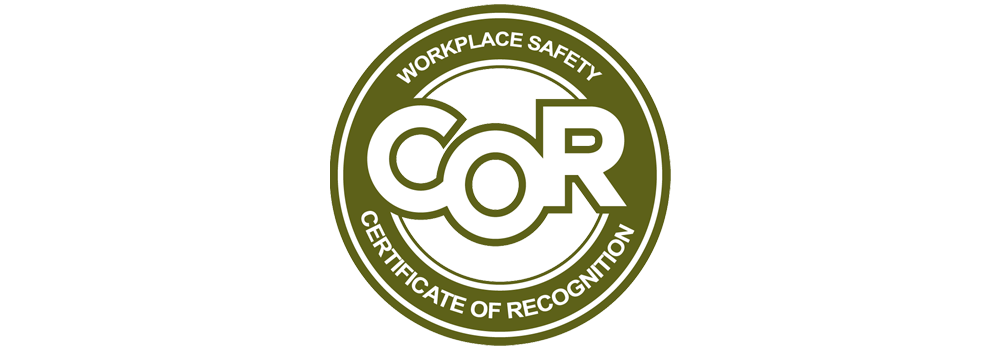 Provincial safety program COR Certificate of Recognition for workplace health and safety